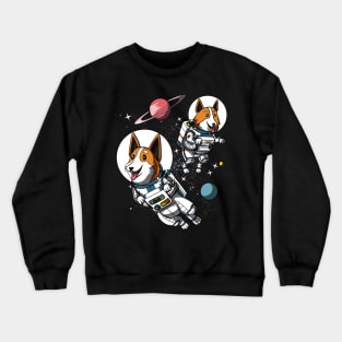 Corgi Dog Space Astronaut Crewneck Sweatshirt